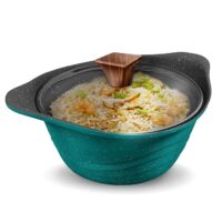 Preethi | Kitchen | Artistic Die Cast Kadai | 24 CM Green | CSW012