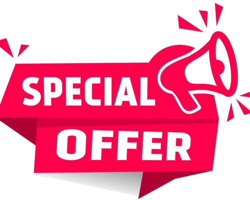 special-offer-banner-label-icon-with-megaphone-flat-design-illustration-on-white-background-vector